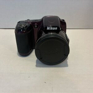 Nikon COOLPIX L820 Digital Camera Red 16MP 30x Zoom Tested Works Great!
